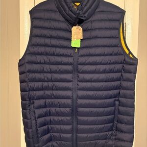 Fat Face Men's Dark Blue Quilted Vest